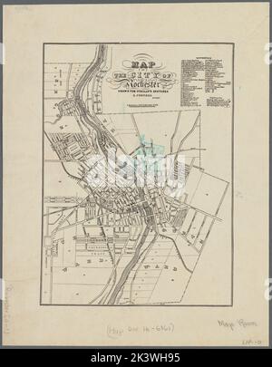 Mappa della città di Rochester: Disegnata per gli schizzi di o'Reilly Settlement in the West. Schizzi di Rochester o'Reilly, Henry, 1806-1886. Cartografica. Mappe, mappe catastali. 1838. Lionel Pincus e la Principessa Firyal Map Division. New York (state) , Rochester, Real Property , New York (state) , Rochester, Rochester (N.Y.) Foto Stock