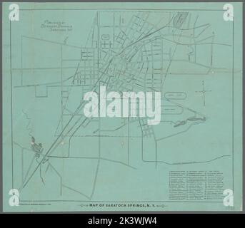 Mappa di Saratoga Springs, N.Y. cartografica. Mappe. 1898. Lionel Pincus e la Principessa Firyal Map Division. Street-railroads , New York (state) , Saratoga Springs (N.Y.), Saratoga Springs (N.Y.) Foto Stock