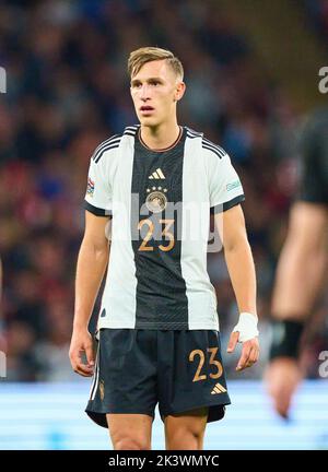 Nico Schlotterbeck, DFB 23 nella UEFA Nations League 2022 partita INGHILTERRA - GERMANIA 3-3 nella stagione 2022/2023 il 26 settembre 2022 a Londra, Gran Bretagna. © Peter Schatz / Alamy Live News Foto Stock