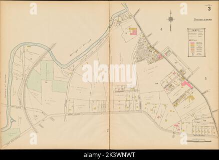 Summit, Double Page Plate No. 3 Mappa delimitata da Morris Ave., Kent Place Blvd., New Providence Ave., Passaic River Sanborn Mappa Company. Cartografica. Atlanti, Mappe. 1922. Lionel Pincus e la Principessa Firyal Map Division. Summit (N.J.), Real Property , New Jersey , Summit (N.J.) Foto Stock