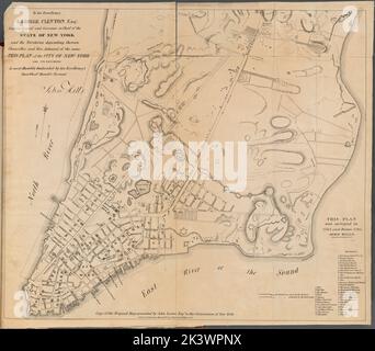 Piano della città di New York e dei suoi dintorni intervistati nel 1782 e disegnato 1785 1785 - 1857. San Valentino, D. T. (David Thomas), 1801-1869. Cartografica. Mappe. Lionel Pincus e la Principessa Firyal Map Division. New York (N.Y.), City Planning, Manhattan (New York, N.Y.) Foto Stock