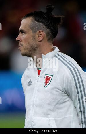 CARDIFF, GALLES - SETTEMBRE 25: Gareth Bale of Wales durante la UEFA Nations League Una partita di Gruppo 4 tra Galles e Polonia a Cardiff City sta Foto Stock