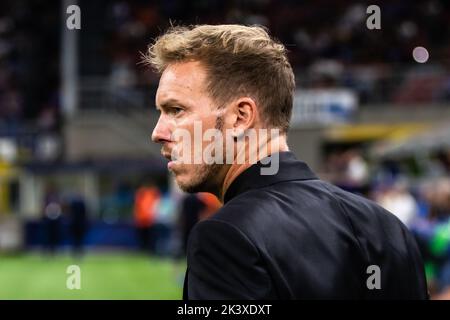 Milano, Italia. 07th Set, 2022. UEFA Champions League 2022-23. Inter VS Bayern Muenchen 0-2. Julian NAGELSMANN, allenatore Bayern Muenchen. - L'immagine è per uso stampa; foto di ATP Cristiano BARNI (BARNI Cristiano/ATP/SPP) Credit: SPP Sport Press Photo. /Alamy Live News Foto Stock