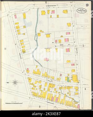 Carte assicurative di Tarrytown, New York pagina 9 Cartografia. Atlanti, Mappe. 1903. Lionel Pincus e la Principessa Firyal Map Division. New York (stato), assicurazione antincendio, Proprietà immobiliari, Città e paesi, Tarrytown (N.Y.) Foto Stock