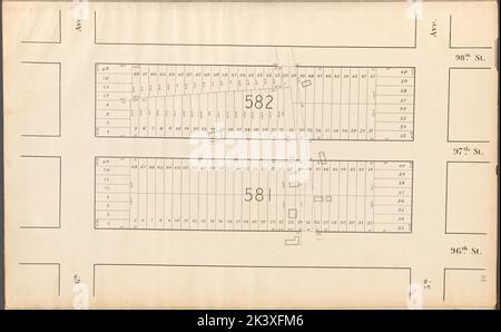 Central Park Planning Map: Delimitata da 98th Street, 5th Avenue, 96th Street e 6th Avenue Cartographic. Mappe. 1853. Lionel Pincus e la Principessa Firyal Map Division. New York (N.Y.), Central Park (New York, N.Y.), City Planning Foto Stock