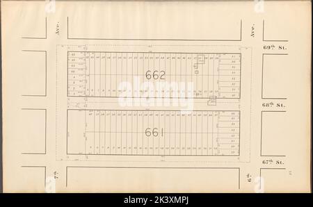 Central Park Planning Map: Delimitata da 69th Street, 6th Avenue, 67th Street e 7th Avenue Cartographic. Mappe. 1853. Lionel Pincus e la Principessa Firyal Map Division. New York (N.Y.), Central Park (New York, N.Y.), City Planning Foto Stock