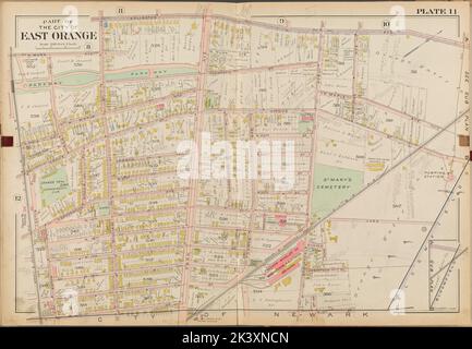 Parte della città di East Orange. 11 Mappa delimitata da Arlington Ave., N. 13th St., N. 14th St., Eaton Pl. Cartografica. Atlanti, carte, carte catastali. 1904. Lionel Pincus e la Principessa Firyal Map Division. Contea di Essex (N.J.), Real Property , New Jersey , Contea di Essex (N.J.) Foto Stock