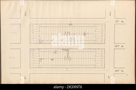 Central Park Planning Map: Delimitata da 71st Street, 7th Avenue, 69th Street e 8th Avenue Cartographic. Mappe. 1853. Lionel Pincus e la Principessa Firyal Map Division. New York (N.Y.), Central Park (New York, N.Y.), City Planning Foto Stock