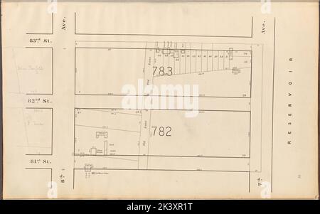 Central Park Planning Map: Delimitata da 83rd Street, 7th Avenue, 81st Street e 8th Avenue Cartographic. Mappe. 1853. Lionel Pincus e la Principessa Firyal Map Division. New York (N.Y.), Central Park (New York, N.Y.), City Planning Foto Stock