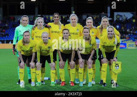 KuPS Kuopio linea di partenza per la partita di qualificazione di UEFA Womens Champions Legaue SKN St Ponten contro KuPS Kuopio (Tom Seiss/ SPP) credito: SPP Sport Press Photo. /Alamy Live News Foto Stock