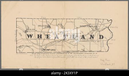 Wheatland: Dalla mappa della contea di Monroe cartografica. Mappe. 1880. Lionel Pincus e la Principessa Firyal Map Division. Wheatland (N.Y. : Città), Wheatland (N.Y. : Città) , divisioni amministrative e politiche Foto Stock