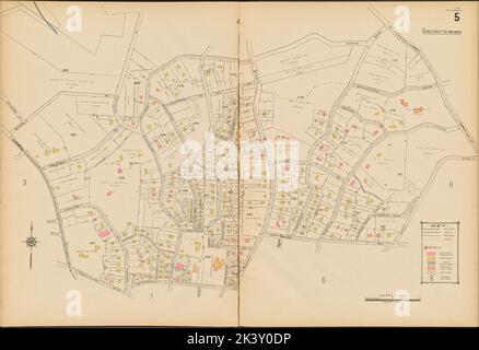 5 Mappa delimitata da Hillcrest Ave., Morris & Essex Turnpike, Essex Rd., Whittredge Rd., De Forest Ave., Kent Place Blvd. Sanborn Map Company. Cartografica. Atlanti, Mappe. 1922. Lionel Pincus e la Principessa Firyal Map Division. Summit (N.J.), Real Property , New Jersey , Summit (N.J.) Foto Stock