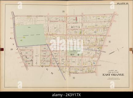 Parte della città di East Orange. 14 Mappa delimitata da S. Clinton St., Central Ave., Watson Ave., Munn Ave., S. Orange Ave. Cartografica. Atlanti, carte, carte catastali. 1904. Lionel Pincus e la Principessa Firyal Map Division. Contea di Essex (N.J.), Real Property , New Jersey , Contea di Essex (N.J.) Foto Stock