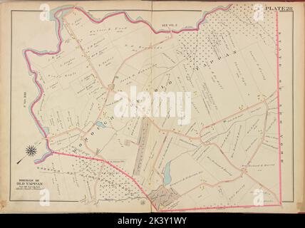 Bergen County, V. 1, Double Page Plate No. 28 Mappa del quartiere di Old Tappan Cartographic. Atlanti, Mappe. 1912 - 1913. Lionel Pincus e la Principessa Firyal Map Division. Contea di Bergen (N.J.) Foto Stock
