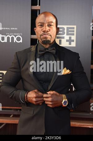 Atlanta, Georgia, Stati Uniti. 28th Set, 2022. Guyviaud Joseph agli arrivi per lo ZATIMA Screening di Tyler Perry, 5Church Buckhead, Atlanta, GA 28 settembre 2022. Credit: Derek Storm/Everett Collection/Alamy Live News Foto Stock