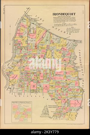 Monroe County, Double Page Plate No. 4 Mappa di Irondequoit Cartographic. Atlanti, Mappe. 1902. Lionel Pincus e la Principessa Firyal Map Division. Monroe County (N.Y.), Real Property , New York (state) , Monroe County Foto Stock