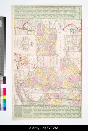 Mappa dello stato di New York : compilata dalle ultime autorità cartografiche. Mappe. 1850. Lionel Pincus e la Principessa Firyal Map Division. New York (stato), New York (stato) , divisioni amministrative e politiche, New York (stato) , Mappe Foto Stock