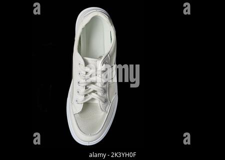 Sneakers White Summer Sneakers Breathable Children's School slip-on per ragazze tessuto Foto Stock