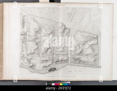 Antinoë Antinoöpolis. Plan topographique des ruines et de l'enceinte de la ville. Cartografica. Mappe. 1817. Divisione Rare Book. Egitto, Antinoöpolis (città) Foto Stock