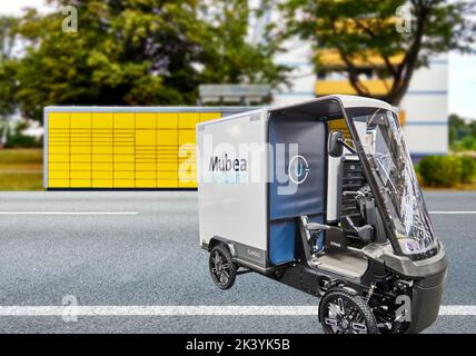 Mubea U-Mobility Pedelec a quattro ruote per il trasporto pulito di merci nell'ultimo miglio, Hannover, Germania, 24 settembre 2022 Foto Stock