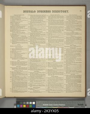 Elenco commerciale di Buffalo. Cartografica. Atlanti, Mappe. 1866. Lionel Pincus e la Principessa Firyal Map Division. Contea di Erie (N.Y.) Foto Stock