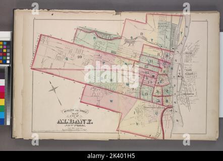 Cartografia contorno e indice. Atlanti, Mappe. 1876. Lionel Pincus e la Principessa Firyal Map Division. Albany (N.Y.) Foto Stock