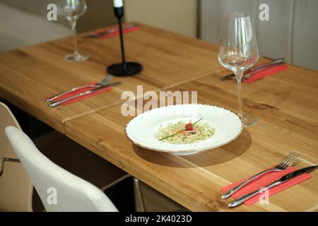 Zuppa di cipolle alla francese. Foto Stock