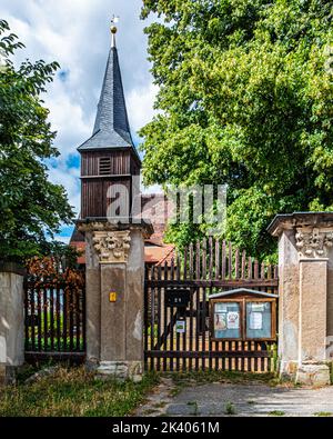 Chiesa evangelica di Blankenfelde, Hauptstrasse 21, Pankow, Berlino, Germania Foto Stock