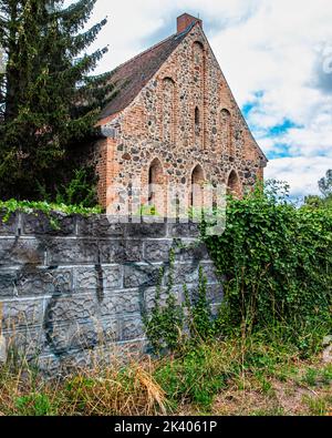 Chiesa evangelica di Blankenfelde, Hauptstrasse 21, Pankow, Berlino, Germania Foto Stock