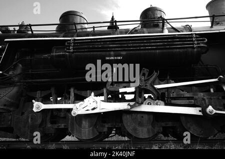 Foto d'archivio del treno a vapore nero vintage Foto Stock