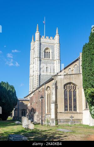 St Mary's Church, High Street, Dedham, Essex, Inghilterra, Regno Unito Foto Stock