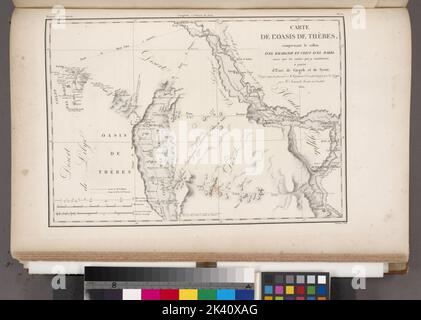 Carte de l'Oasis de Thèbes, ... Cailliaud, Frédéric, 1787-1869. Cartografica. Stampe, Mappe. 1821. Divisione Ricerca generale. Egitto , Antichità, Egitto Foto Stock