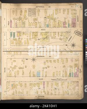 Oshkosh, Wisconsin ... : Corretto novembre 1885 ... Sanborn Map & Publishing Co... Cartografica. Atlanti, Mappe. 1885 - 1887. Lionel Pincus e la Principessa Firyal Map Division. Oshkosh (Wisconsin), assicurazione antincendio , Wisconsin , Oshkosh Foto Stock