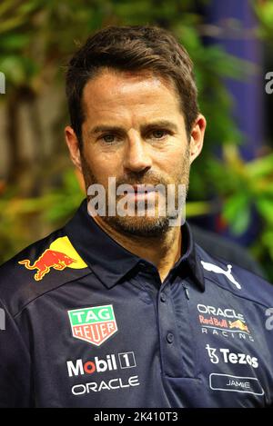 Singapore, Singapore. 29th Set, 2022. Jamie Redknapp (GBR) ex giocatore di calcio professionista. 29.09.2022. Campionato del mondo Formula 1, Rd 17, Gran Premio di Singapore, circuito di Marina Bay Street, Singapore, Giornata di preparazione. Il credito fotografico dovrebbe essere: XPB/Alamy Live News. Foto Stock