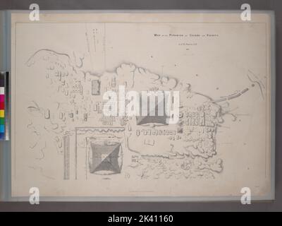 Mappa delle piramidi di Ghizeh e dintorni. Parte 1. Aringa, John Shae, 1813-1869. 1837. Aringa, John Shae, 1813-1869. Cartografica. Stampe, illustrazioni. Divisione Ricerca generale. Piramidi , Egitto, Piramidi di Giza (Egitto) Foto Stock