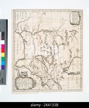 Carte d'un tres Grand pais nouvelement découvert dans l'Amerique Septentrionale, entre le Nouveau Mexique, et la Mer glaciale: Avec le Cours du Grand Fleuve Meschasipi Cartographic. Mappe. 1697. Lionel Pincus e la Principessa Firyal Map Division. Stati Uniti, Nord America Foto Stock