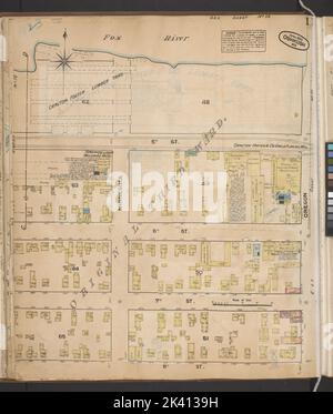 Oshkosh, Wisconsin ... : Corretto novembre 1885 ... Sanborn Map & Publishing Co... Cartografica. Atlanti, Mappe. 1885 - 1887. Lionel Pincus e la Principessa Firyal Map Division. Oshkosh (Wisconsin), assicurazione antincendio , Wisconsin , Oshkosh Foto Stock