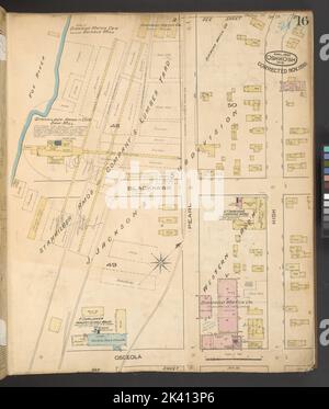 Oshkosh, Wisconsin ... : Corretto novembre 1885 ... Sanborn Map & Publishing Co... Cartografica. Atlanti, Mappe. 1885 - 1887. Lionel Pincus e la Principessa Firyal Map Division. Oshkosh (Wisconsin), assicurazione antincendio , Wisconsin , Oshkosh Foto Stock