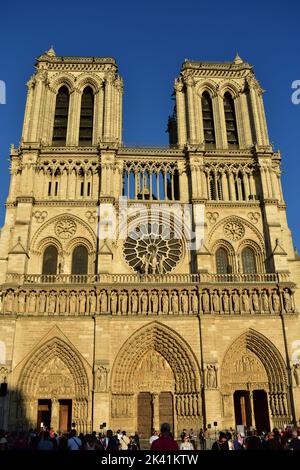 Cattedrale di Notre-Dame de Paris. Parigi, Francia 14 agosto 2018 Foto Stock