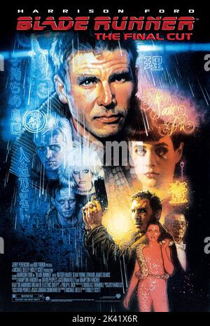 Guida lama 1982. Poster del film Blade Runner. Harrison Ford Foto Stock