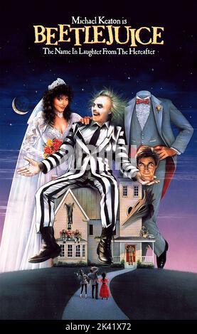 Succo di barbabietola 1988. Poster di Beetlejuice Movie. Foto Stock