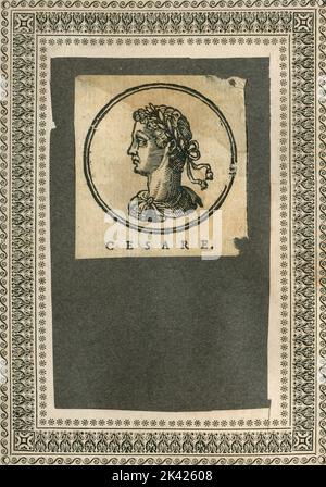 Ritratto di statista romana e generale Giulio Cesare, 1700 ca. Foto Stock