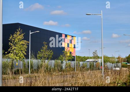 L'edificio del West Cambridge Data Centre, l'università di Cambridge, Inghilterra. Foto Stock