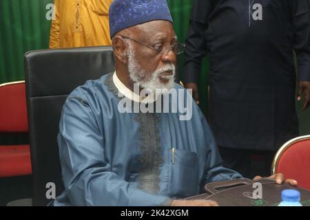 Ex capo di stato militare, Abdusalami Abubakar. Nigeria. Foto Stock