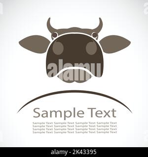 Immagine vettoriale di una mucca su sfondo bianco. Illustrazione vettoriale a strati facilmente modificabile. Animali selvatici. Illustrazione Vettoriale