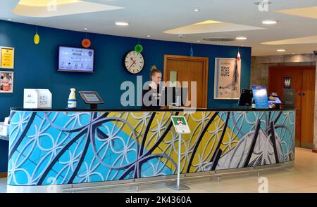 Reception dell'hotel, hotel ibis Styles Birmingham NEC e aeroporto Foto Stock