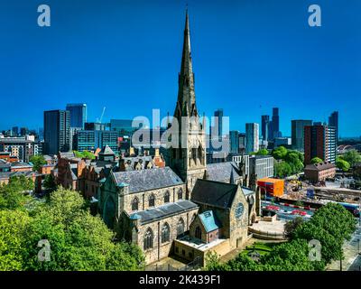 Fotografia aerea della Cattedrale Cattolica di Salford Foto Stock