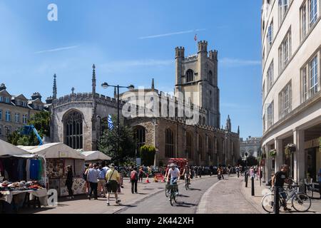 Viste generali dell'architettura e delle scene di strada nella città di Cambridge, Regno Unito. 22 giugno 2022 Foto Stock