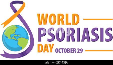 Illustrazione del poster del giorno della psoriasi mondiale Illustrazione Vettoriale