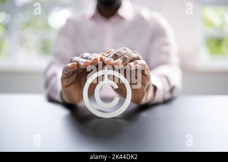 Marchio di fabbrica e brevetto di proprietà intellettuale. Registra la legge sul marchio Foto Stock